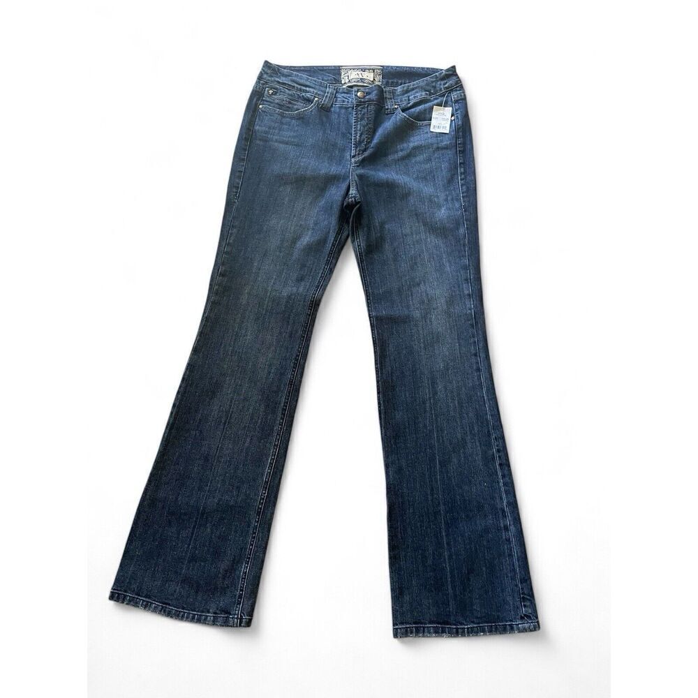 Christopher Webb Women’s Jeans 14/32  Dark Blue Straight Leg Embroidered